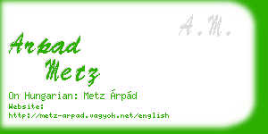 arpad metz business card